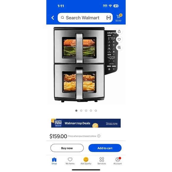 Gourmia 11-QT. Dual Basket Air Fryer with Smart Finish & 4-Layer Cooking NEW - Picture 12 of 12